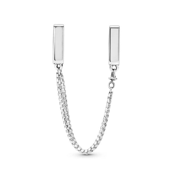 Pandora - Reflexions Bracelet with Safety Chain Clip Charm - Silver - Picture 7 of 14